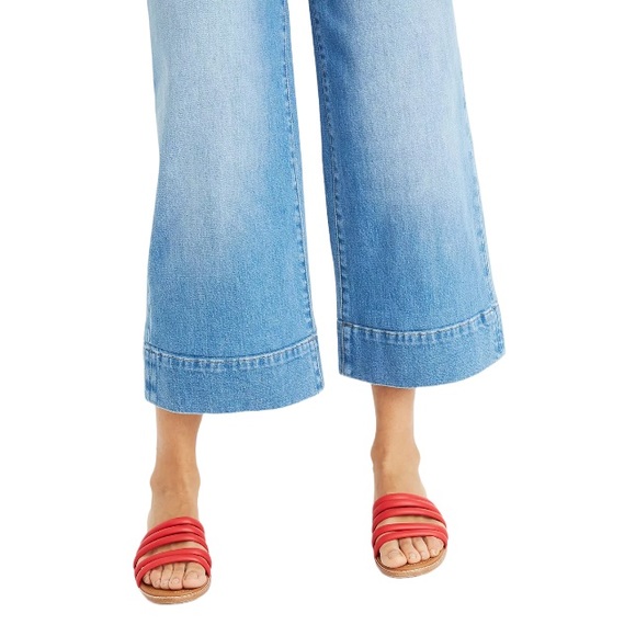 Madewell Wide-Leg Crop Jeans in Delancey Wash Size 23 - Picture 3 of 14